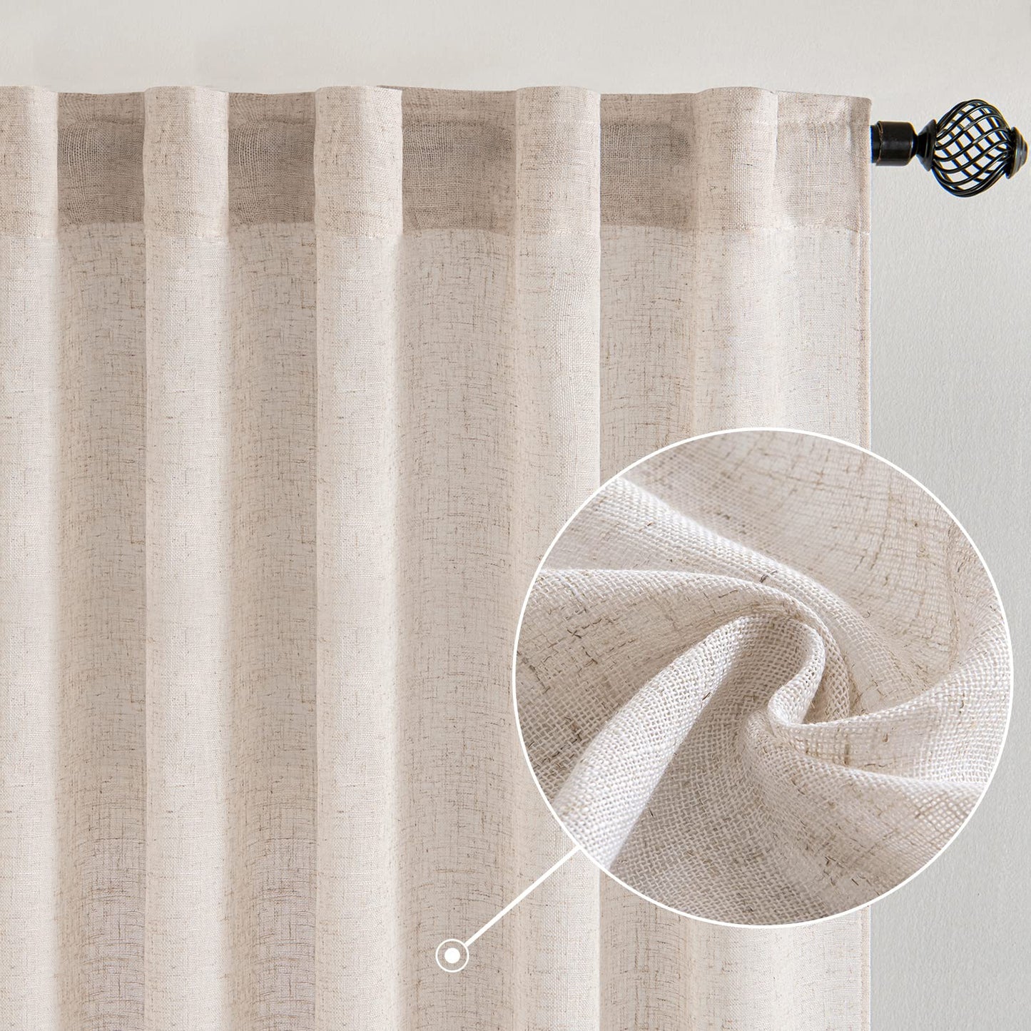 Frazier SBNovaGrid Textured Curtain Panel Pair material detail photo