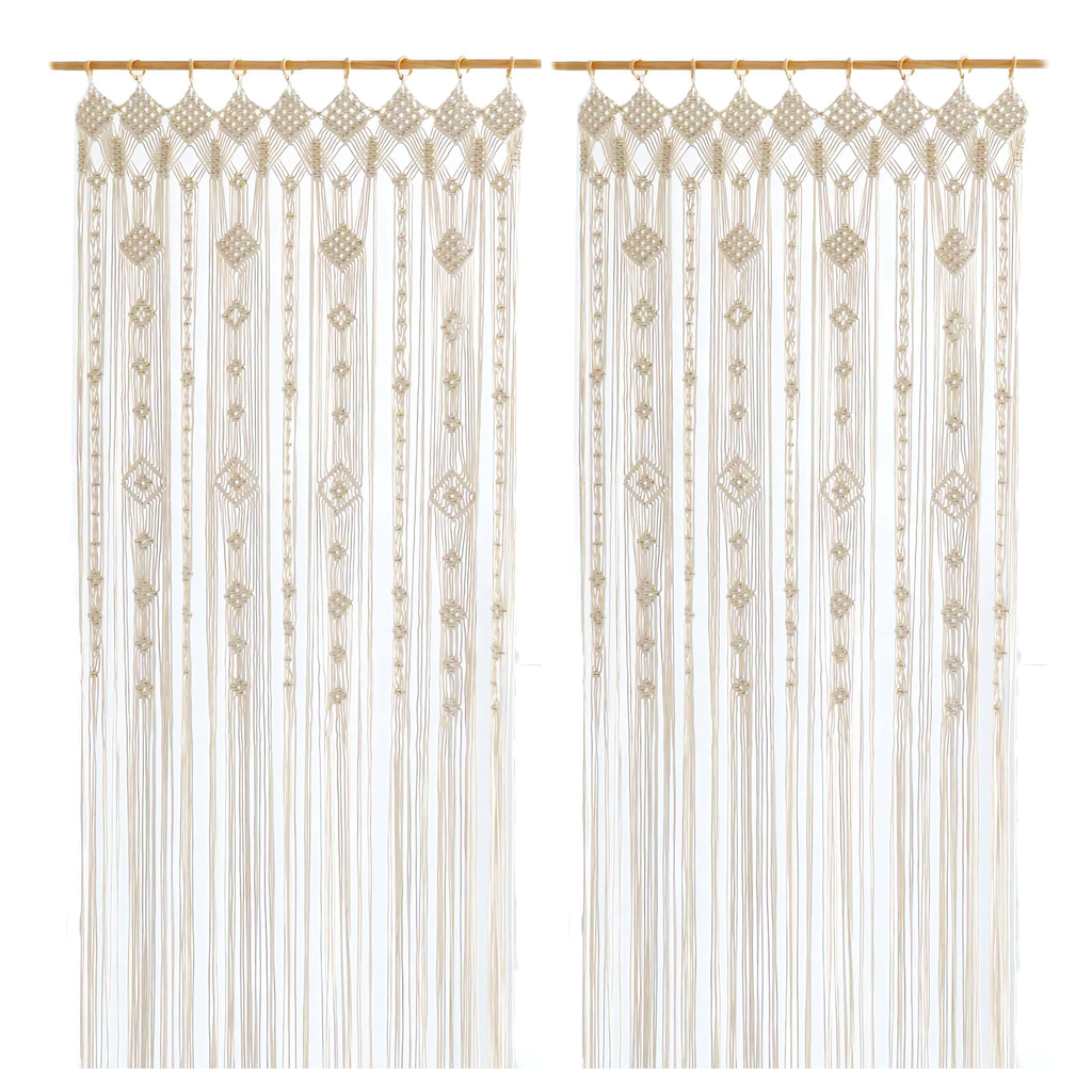 Macrame Door Curtain 108 in product photo
