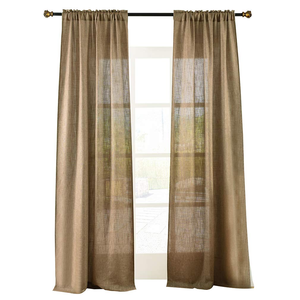 Frazier SBNovaGrid Cafe Curtain Panel Set material detail photo