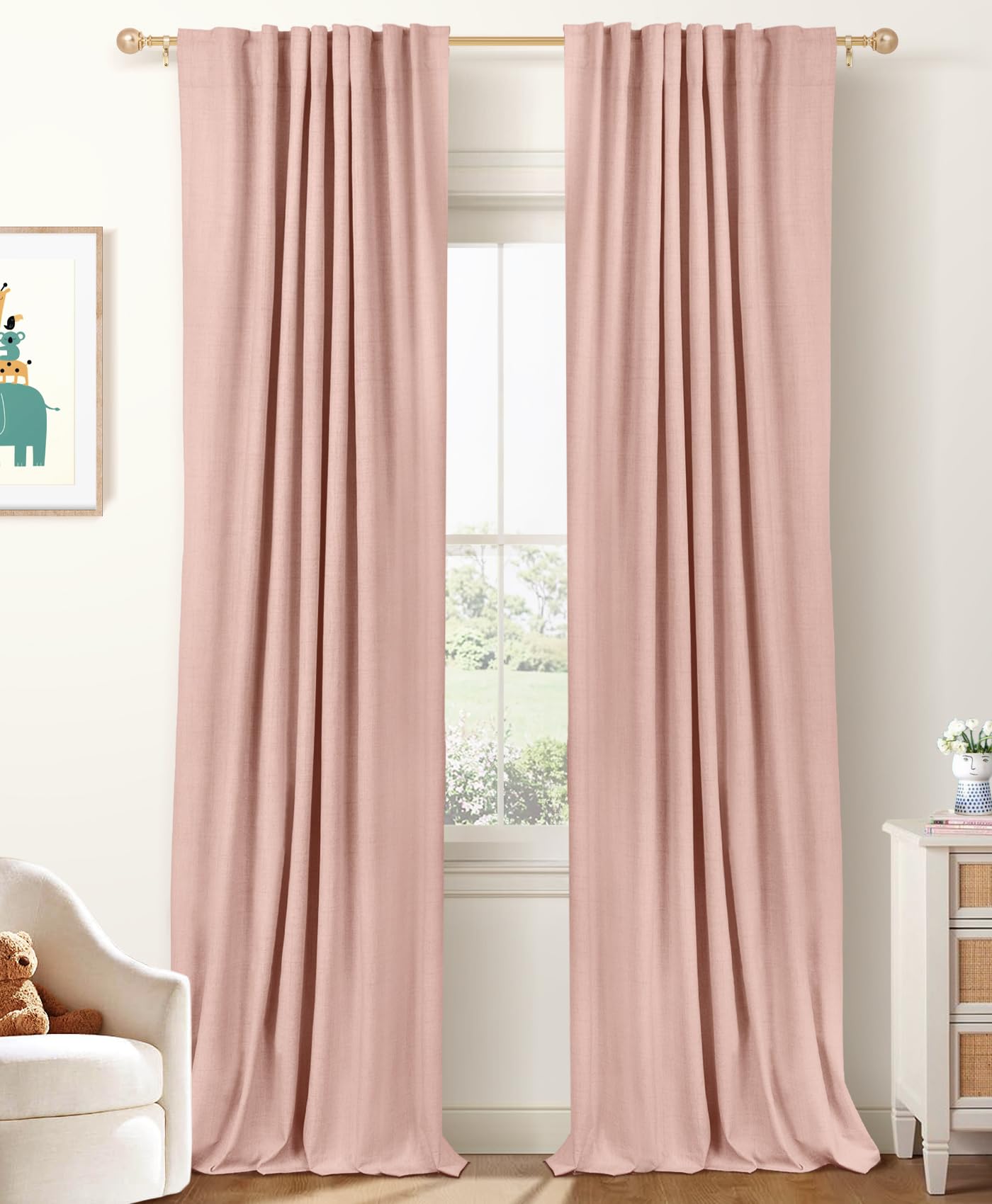 Frazier SBNovaGrid Rod Pocket Curtain Panels material detail photo