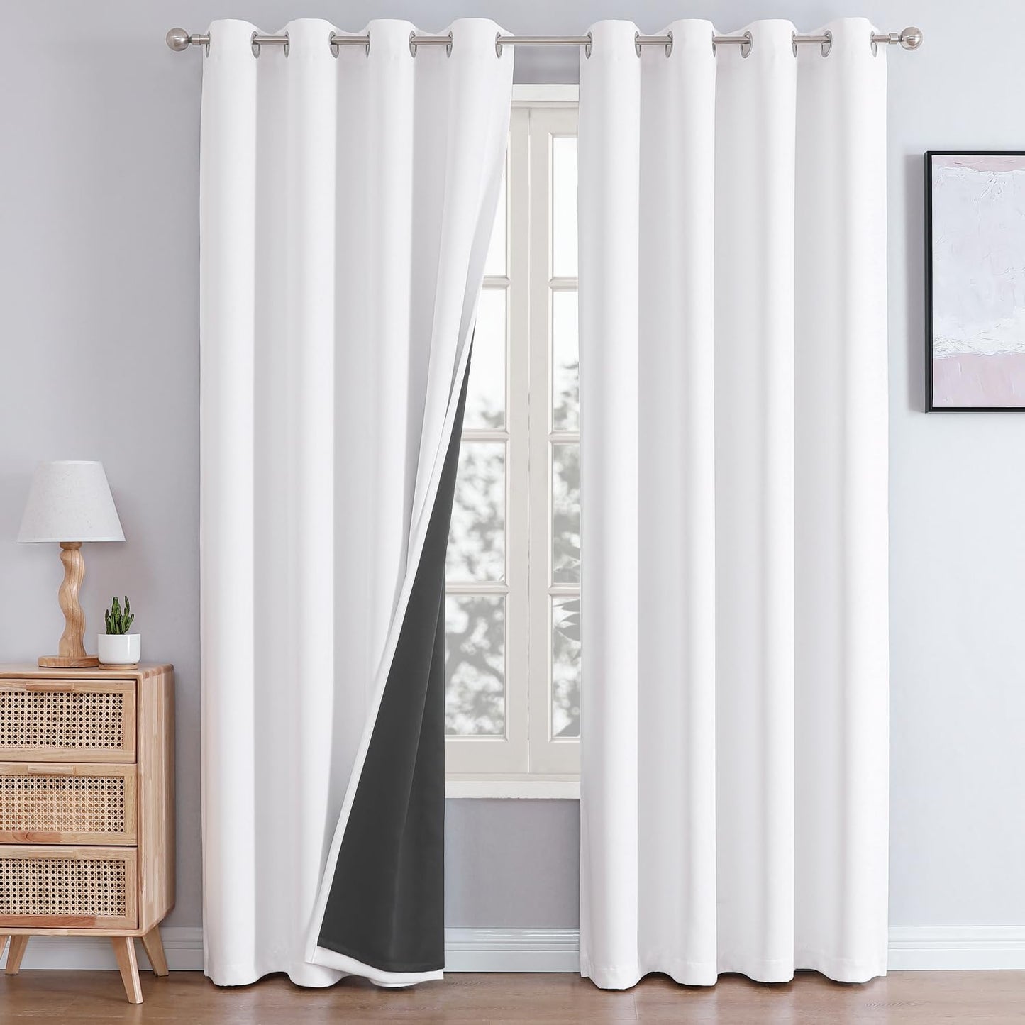Frazier SBNovaGrid Room Darkening Curtain Panel Pair material detail photo