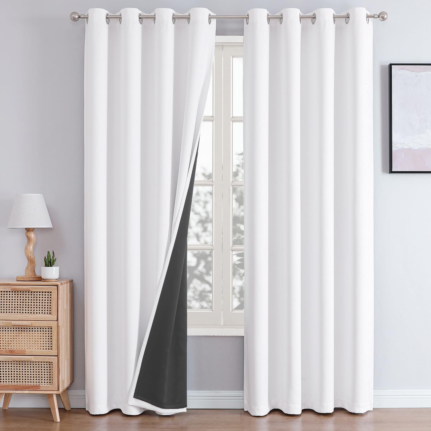 Frazier SBNovaGrid Room Darkening Curtain Panel Pair material detail photo