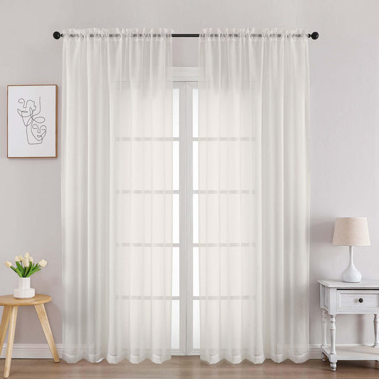 Frazier SBNovaGrid Sheer Window Curtain Pair studio product photo