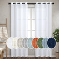 Frazier SBNovaGrid Linen-Look Curtain Panel Pair studio product photo