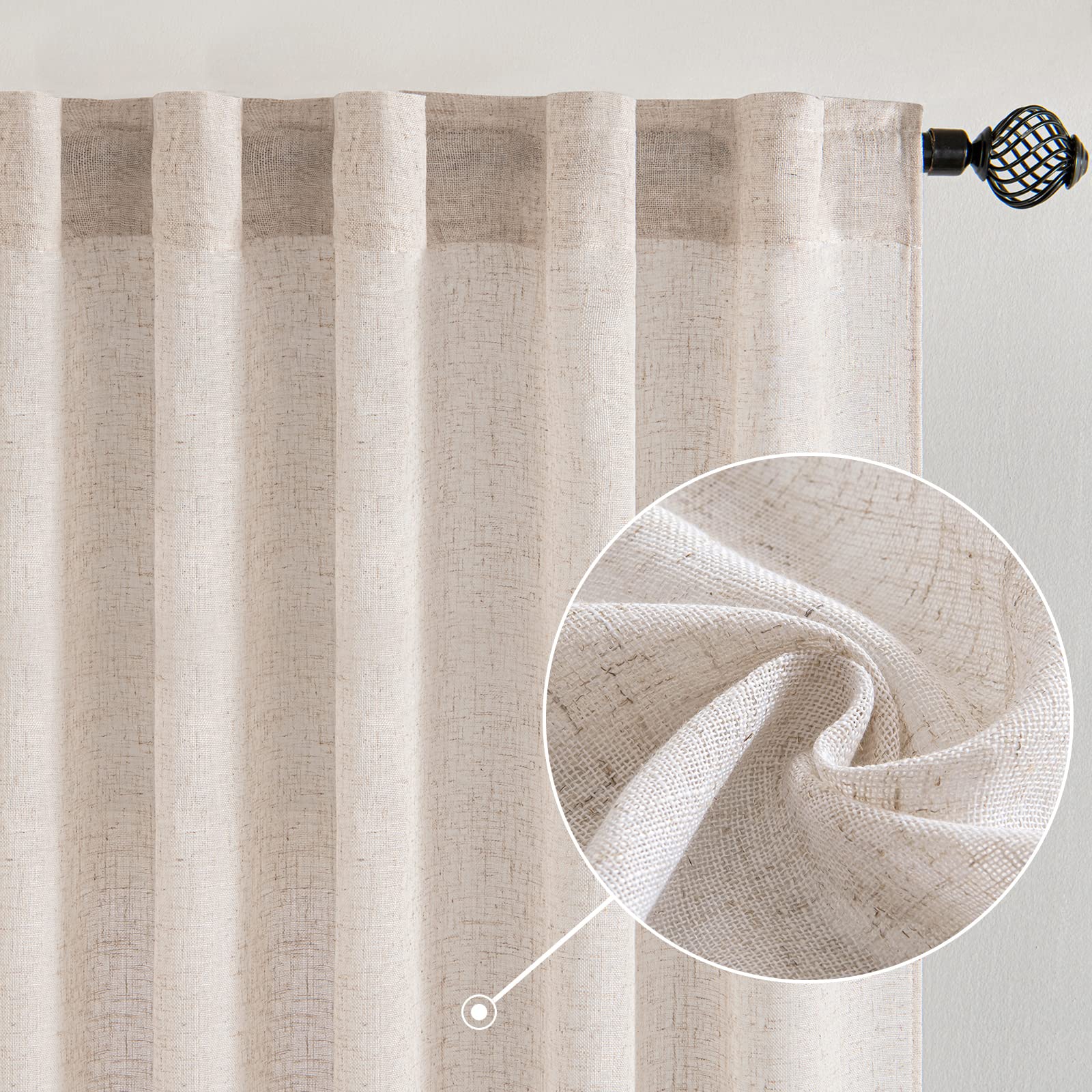 Frazier SBNovaGrid Textured Curtain Panel Pair material detail photo