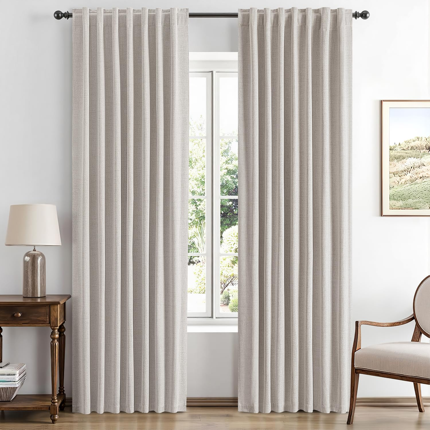 Frazier SBNovaGrid Room Darkening Curtain Panel Pair studio product photo
