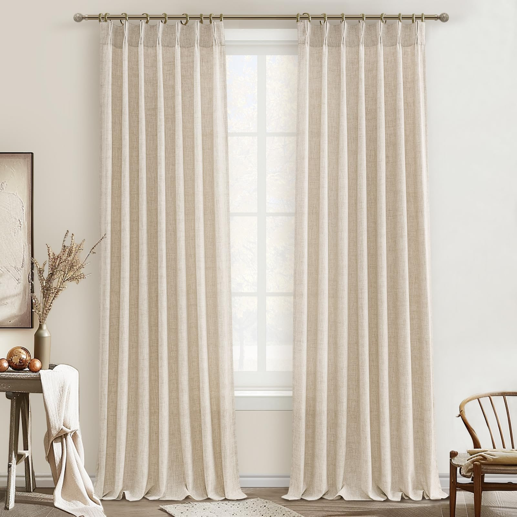 Large Linen Curtain Panel - Navy
