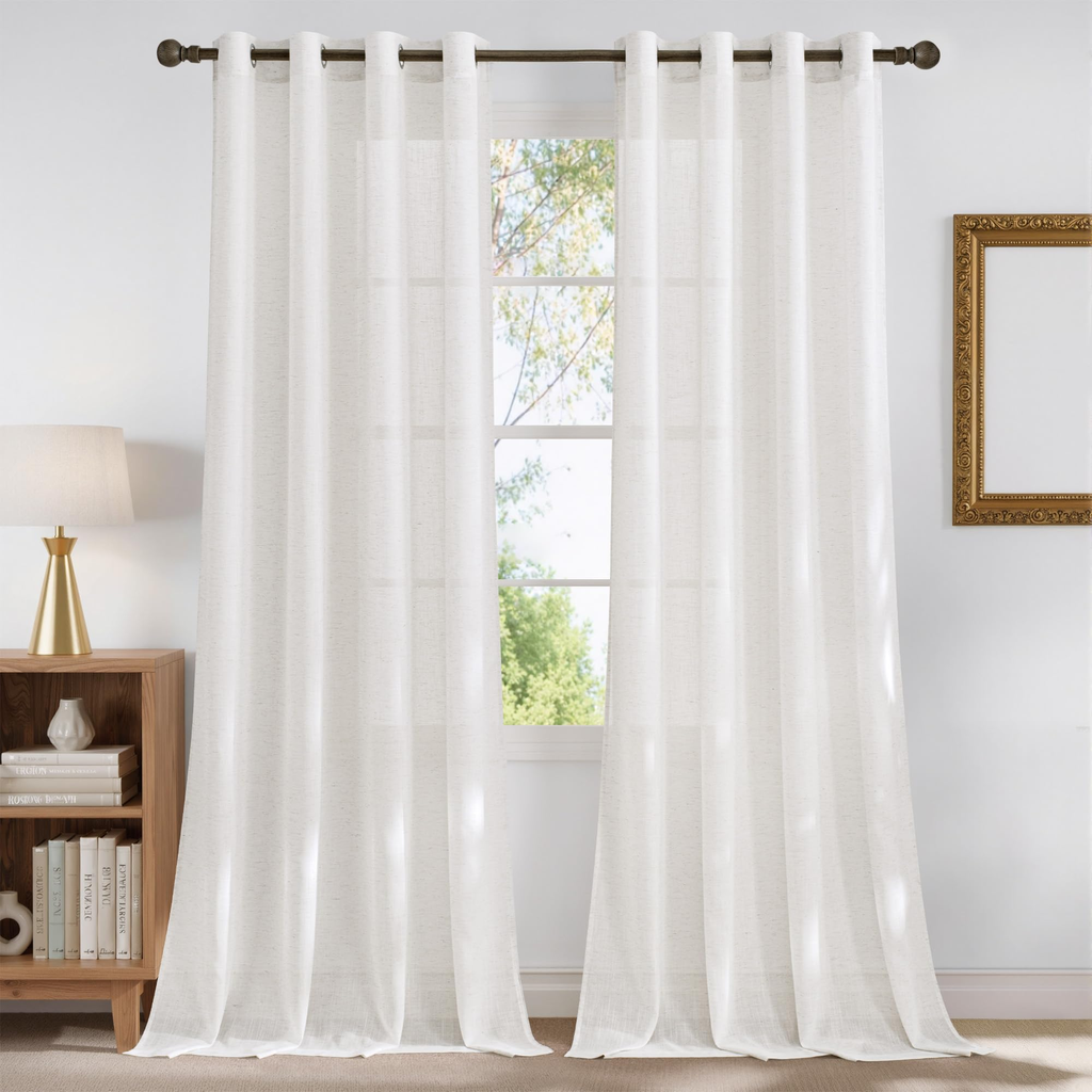 Foldable Sheer Curtain Panel - 4 Pack