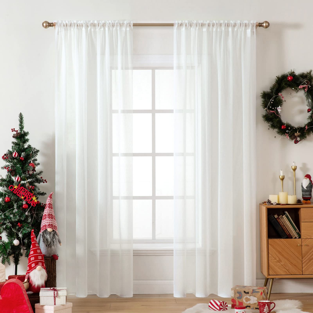 Foldable Sheer Curtain Panel - Assorted
