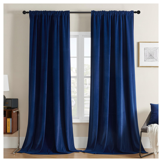 Velvet Curtain Panel Pair 63 in product photo