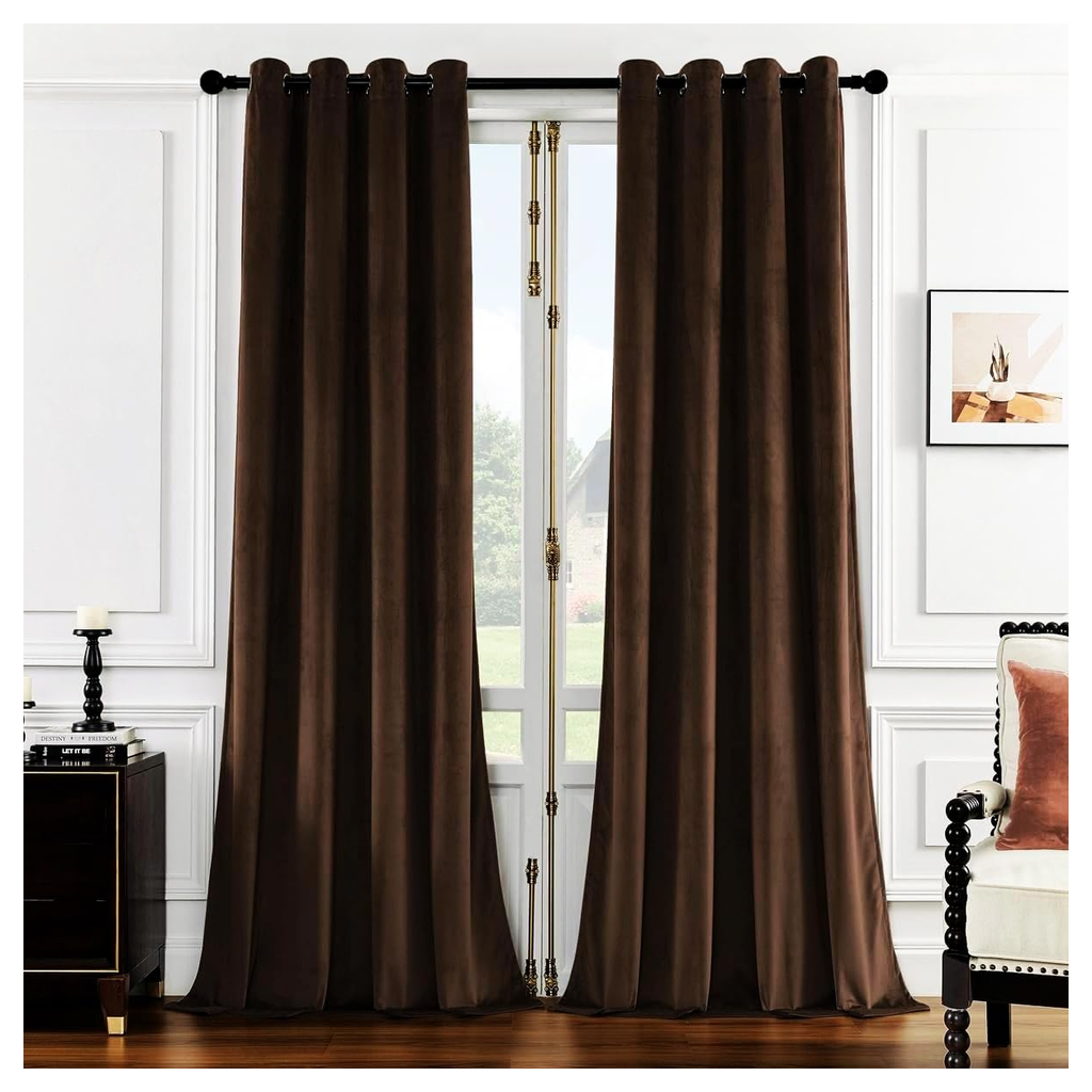 Velvet Curtain Panel Pair 108 in product photo