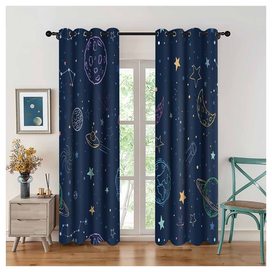 Kids Printed Curtain Panel 63 in product photo
