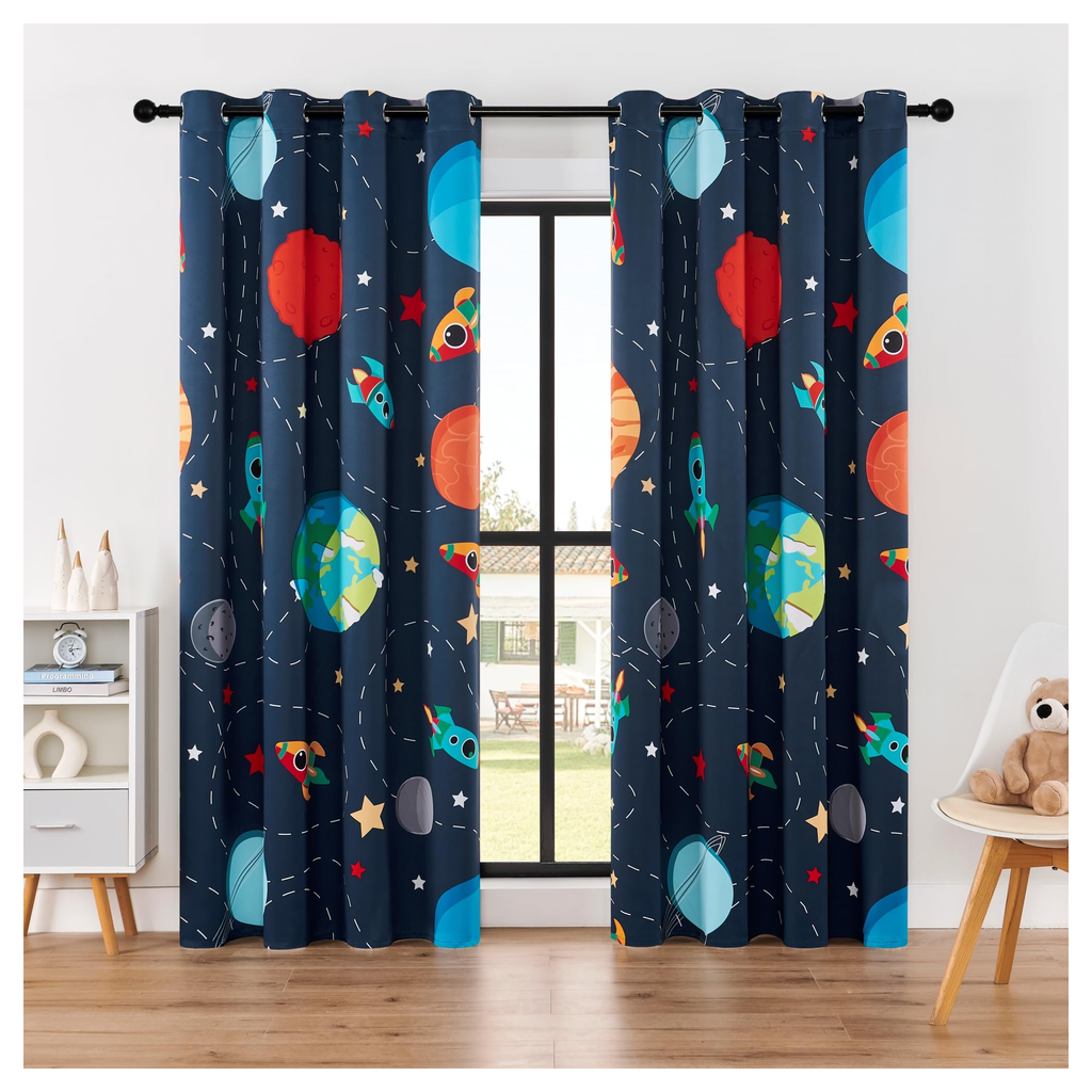 Kids Printed Curtain Panel 84 in product photo
