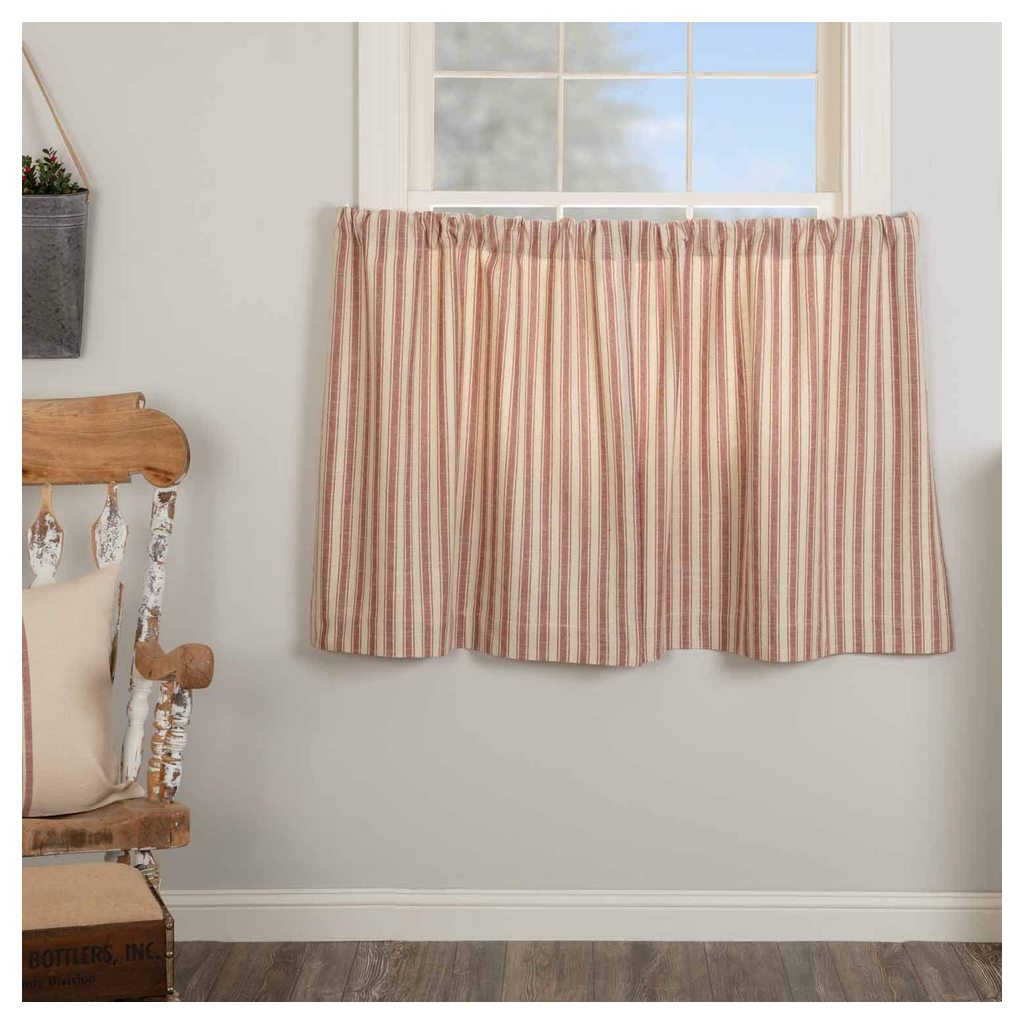 Farmhouse Ticking Stripe Curtain 63 in product photo