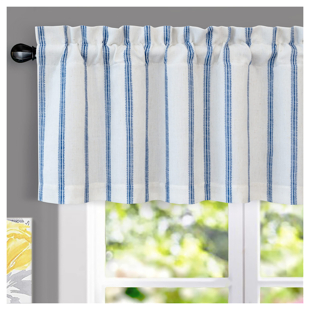 Farmhouse Ticking Stripe Curtain 96 in product photo